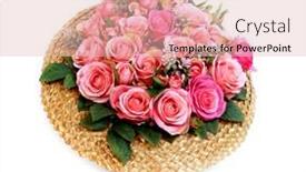  Presentation with pink wedding - Presentation design featuring wedding-decorations-pink-and-white background and a lemonade colored foreground