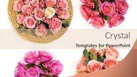  Presentation with pink wedding - Presentation design consisting of wedding-decorations-pink-and-white background and a coral colored foreground