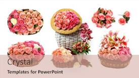  Presentation with pink wedding - Slide set featuring wedding-decorations-pink-and-white background and a coral colored foreground