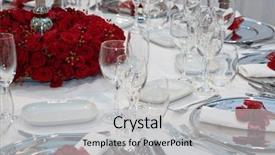  Presentation with banquet - Slide set consisting of wedding dinner background and a  colored foreground