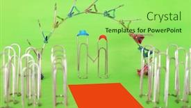  Presentation with done - Colorful presentation design enhanced with wedding done from some paperclips backdrop and a mint green colored foreground