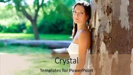  Presentation with bride - PPT theme enhanced with shelves with stationery in child room close-up background and a sky blue colored foreground.