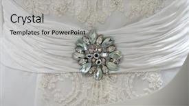  Presentation with wedding - Amazing presentation theme having wedding dress detail with rhinestones backdrop and a light gray colored foreground