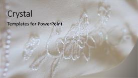  Presentation with wedding - Colorful presentation design enhanced with wedding dress lace embroidered beads backdrop and a  colored foreground
