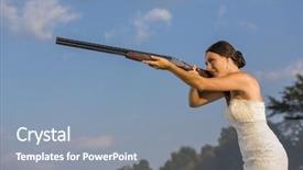  Presentation with bride and groom at wedding - Colorful presentation theme enhanced with wedding dress shooting a shotgun backdrop and a mint green colored foreground