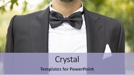  Presentation with elegant - Presentation design featuring wedding event management - cropped image of elegant groom background and a  colored foreground