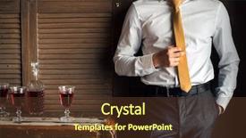  Presentation with elegant man in glasses optics - Cool new slide deck with wedding event management - elegant man backdrop and a tawny brown colored foreground