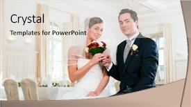  Presentation with ceremony - Cool new slides with ceremony in a decorated hall backdrop and a sky blue colored foreground