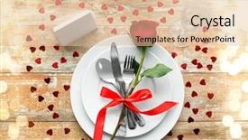  Presentation with table setting - Beautiful slides featuring nametag - valentines day table setting backdrop and a lemonade colored foreground