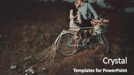  Presentation with married - Slide set featuring wedding flowers - groom and bride background and a  colored foreground