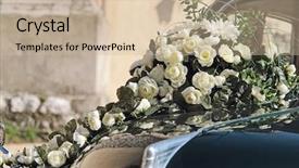  Presentation with black church - PPT layouts featuring wedding flowers attached background and a soft green colored foreground