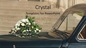  Presentation with church building - Cool new slides with wedding flowers on retro car backdrop and a coral colored foreground