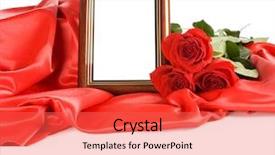  Presentation with framework - Theme enhanced with wedding frames - red rose with a framework background and a red colored foreground