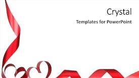  Presentation with white wedding - Slide set with wedding frames - ribbons shaped as hearts background and a white colored foreground