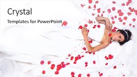  Presentation with married - Slide deck with wedding fun - bridal portrait of a young background and a white colored foreground