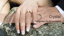  Presentation with rock band hands - Colorful presentation enhanced with wedding hands on rock backdrop and a coral colored foreground