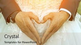  Presentation with family new born - Audience pleasing PPT theme consisting of wedding heart of man hands backdrop and a coral colored foreground