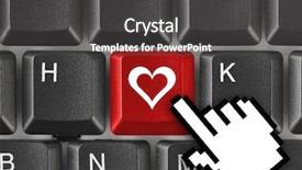  Presentation with computer love - Audience pleasing presentation theme consisting of view of a small creek in the alaskan wilderness backdrop and a light blue colored foreground