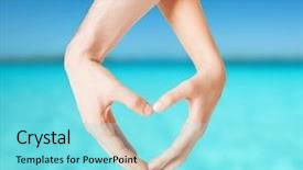  Presentation with love heart - Presentation theme featuring wedding hearts - love summer holidays and vacation background and a arctic colored foreground