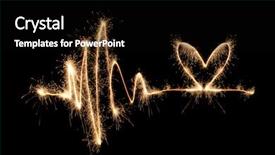  Presentation with wave - Colorful PPT theme enhanced with wedding hearts - wave heart sparkler 2 backdrop and a black colored foreground