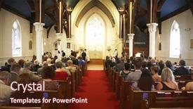  Presentation with church - PPT layouts enhanced with wedding in a church looking background and a tawny brown colored foreground