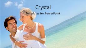  Presentation with bride - Slide set consisting of wedding indian - groom holding bride on his background and a  colored foreground