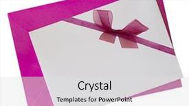  Presentation with pink wedding - Amazing slide deck having wedding invitation - blank paper note with pink backdrop and a light gray colored foreground