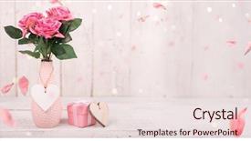  Presentation with pink wedding - Slides featuring wedding invitation - flowers composition for valentine's mother's background and a lemonade colored foreground