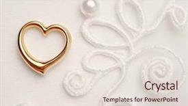  Presentation with wedding invitation - Amazing PPT layouts having wedding invitation - gold heart and bridal dress backdrop and a lemonade colored foreground