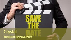  Presentation with save - Presentation design consisting of wedding invitation - save the date background and a tawny brown colored foreground