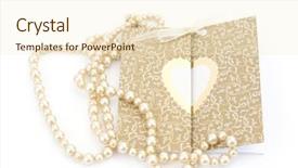  Presentation with pearls - Slides featuring wedding invitation and white pearls background and a cream colored foreground