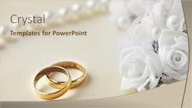  Presentation with wedding invitation - Cool new PPT theme with wedding-invitation-with-flowers backdrop and a lemonade colored foreground