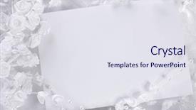  Presentation with white wedding - PPT theme having wedding invitation with white flowers background and a sky blue colored foreground