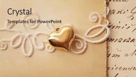  Presentation with wedding invitation - Beautiful theme featuring wedding invitation backdrop and a lemonade colored foreground