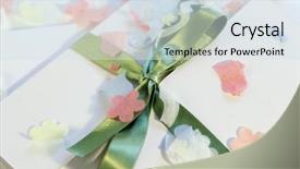  Presentation with party invitation - Slides having wedding invitation background and a sky blue colored foreground