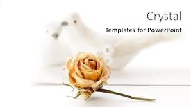  Presentation with wedding invitation - Beautiful presentation theme featuring wedding invitation backdrop and a white colored foreground