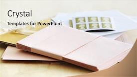  Presentation with wedding invitation - Slides with wedding invitation background and a sky blue colored foreground