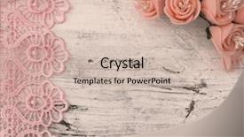  Presentation with romantic - Slide set having wedding lace - romantic vintage background background and a soft green colored foreground