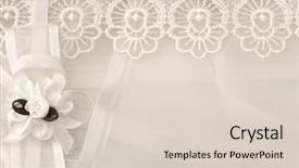  Presentation with romantic - Presentation consisting of wedding lace - romantic vintage background background and a lemonade colored foreground