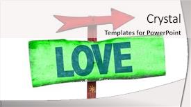  Presentation with loving hearts love heart candy - Slide deck enhanced with wedding life story - love sign isolated on white background and a sky blue colored foreground