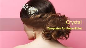  Presentation with pink wedding - Slide deck consisting of wedding-luxury-hairstyle background and a tawny brown colored foreground