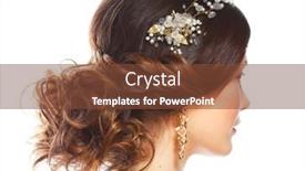  Presentation with wedding white - PPT layouts with wedding-luxury-hairstyle background and a tawny brown colored foreground