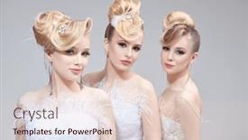  Presentation with elegant wedding - Presentation consisting of wedding-makeup-and-hairstyle-three background and a lemonade colored foreground