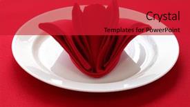  Presentation with bud - Presentation design featuring wedding memorial - folded napkin like a rose background and a red colored foreground