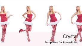  Presentation with valentine - Beautiful slides featuring wedding montage - woman with bow in valentine backdrop and a  colored foreground