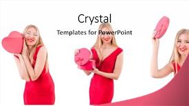  Presentation with white and black woman climbing ladders - PPT layouts with wedding montage - woman with giftbox isolated background and a white colored foreground