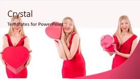  Presentation with white and black woman climbing ladders - PPT layouts enhanced with wedding montage - woman with giftbox isolated background and a lemonade colored foreground