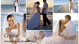  Presentation with wedding montage - Audience pleasing presentation design consisting of wedding montage of a married backdrop and a coral colored foreground