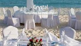 Presentation with tropical wedding - Presentation enhanced with wedding on a beach in a tropical paradise at a resort hotel in cancun mexico background and a teal colored foreground