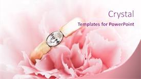  Presentation with flower wedding - PPT theme consisting of wedding-or-engagement-ring background and a pink colored foreground